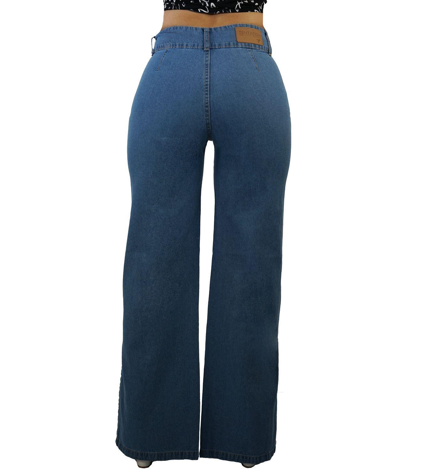 Jeans palazzo tiro alto push up-3