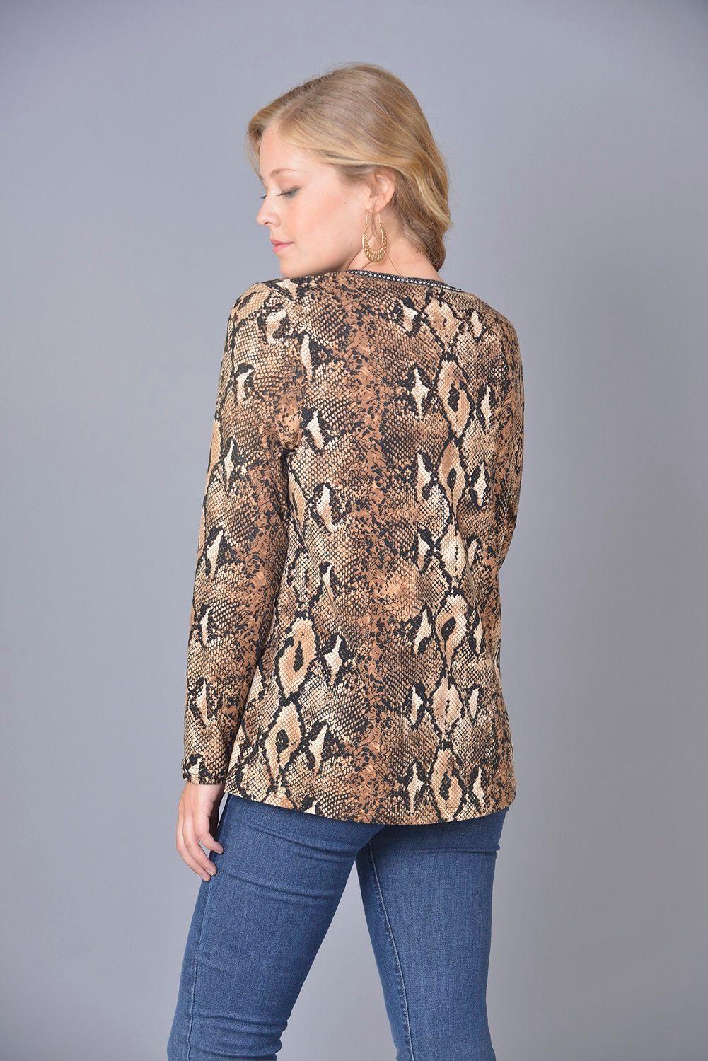 Polera animal café-1