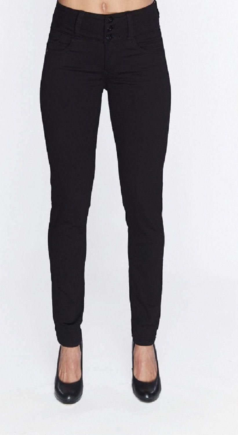 Pantalon gabardina t.a. pitillo negro-0