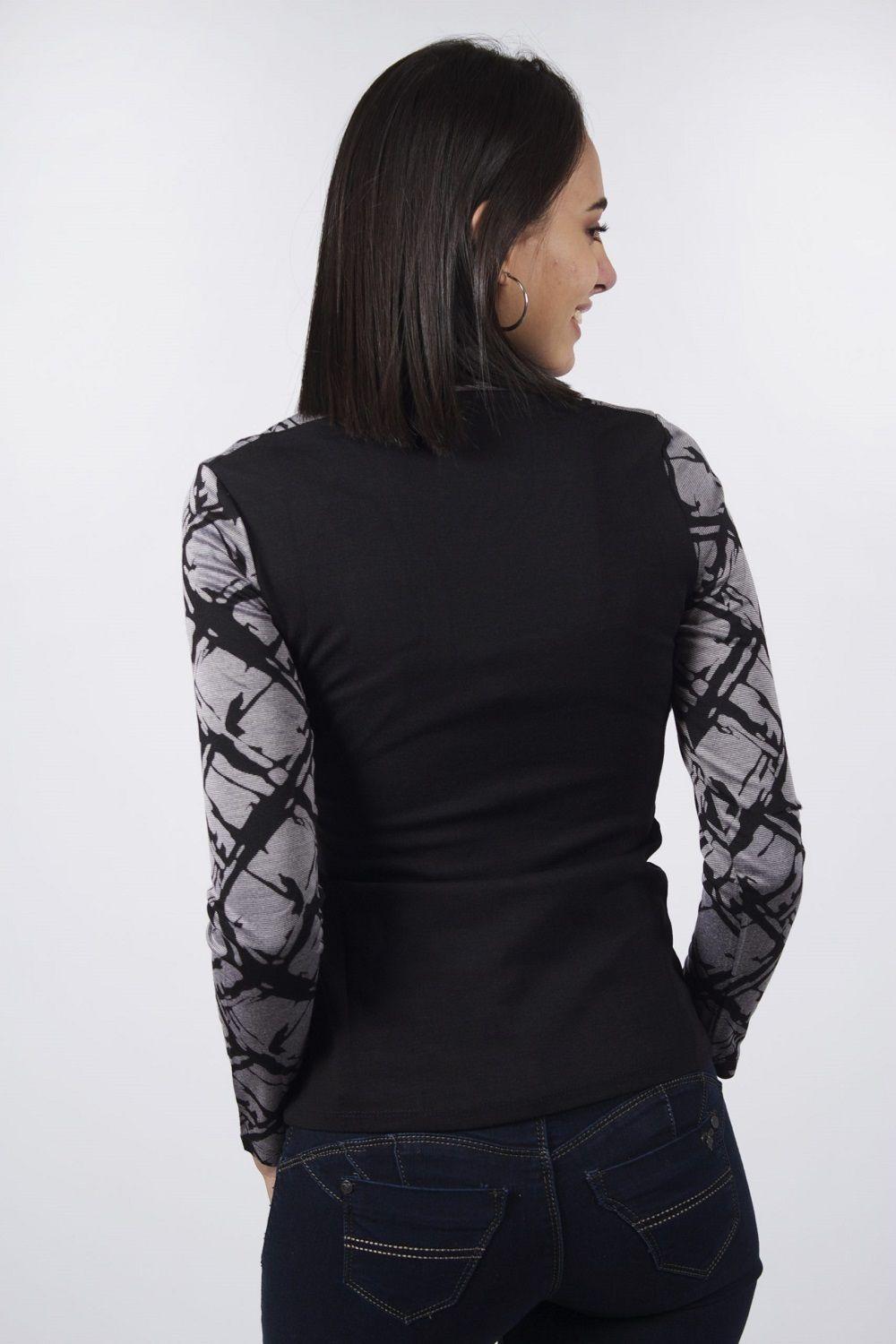Polera bolero gris-2