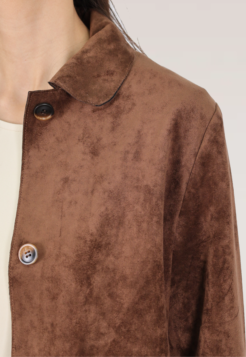 CHAQUETA SUEDE DOBLE CAPA OVERSIZE CAFÉ-2