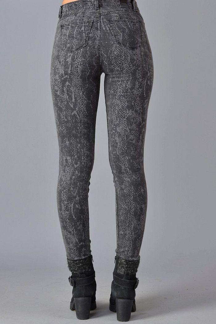 Pantalon estampado pitillo gris-2