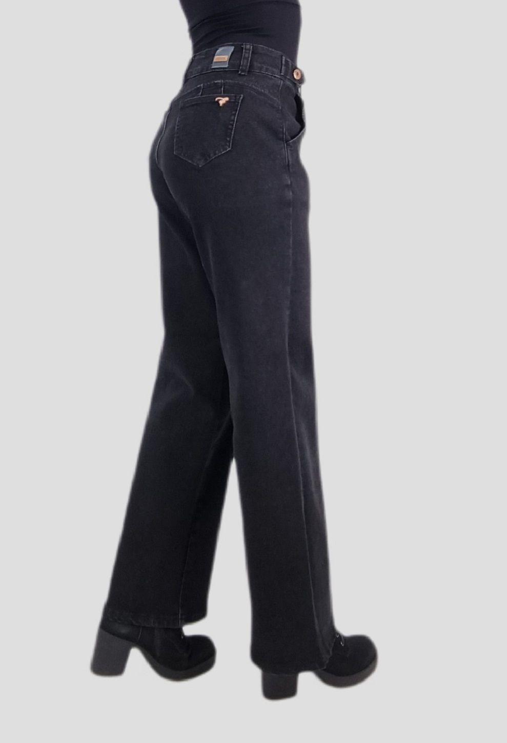 Wide leg t.alto con pinzas black-1