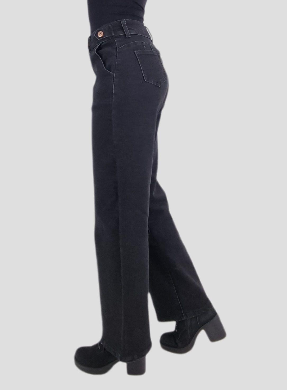 Wide leg t.alto con pinzas black-2