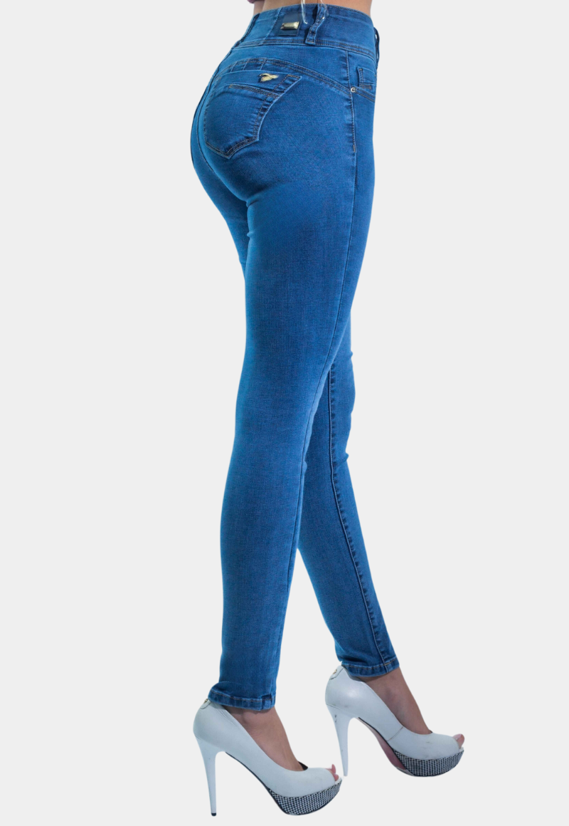 Jeans Pitillo Focalizado Azul  T.A. Push Up Tentation-2