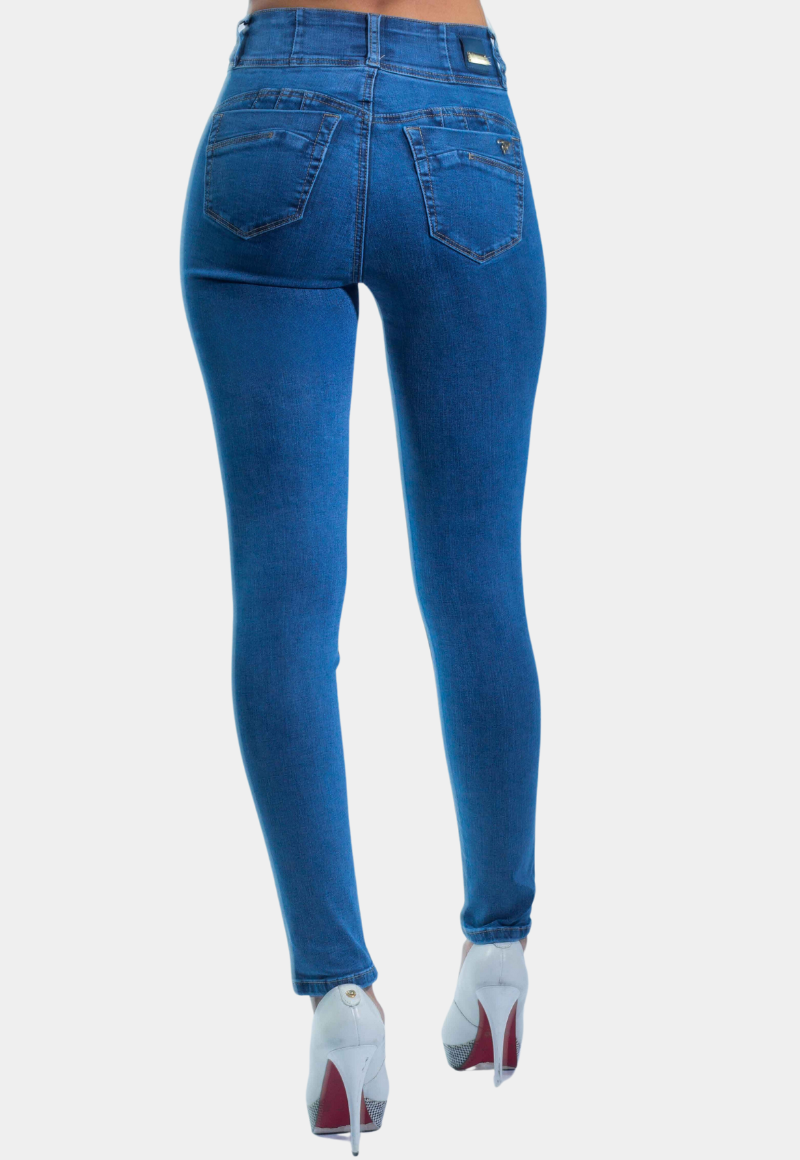 Jeans Pitillo Focalizado Azul  T.A. Push Up Tentation-3