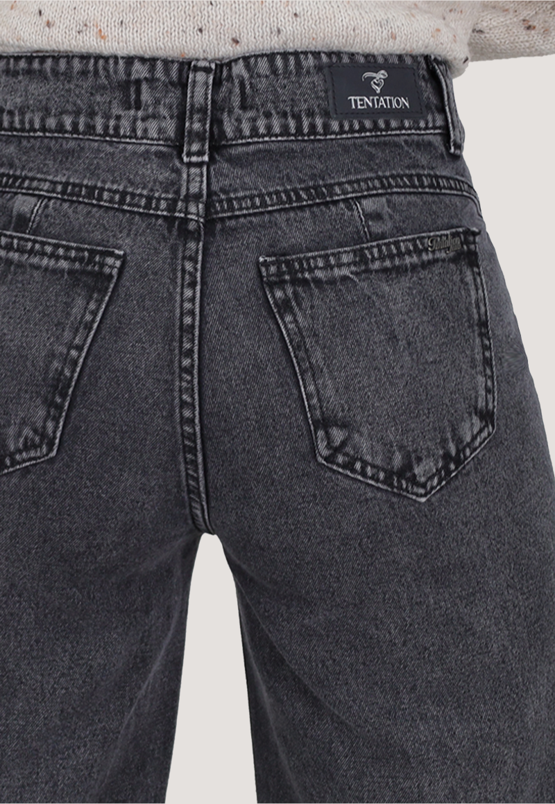 WIDE LEG  BOLS. PARCHE CONFORT Negro-2