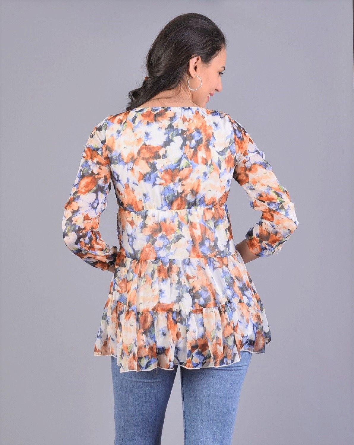 Bluson chifon beige-1
