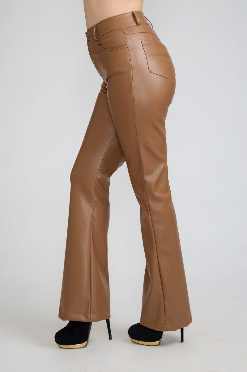 Pantalon P.U. Flare Coffee Tentation-1