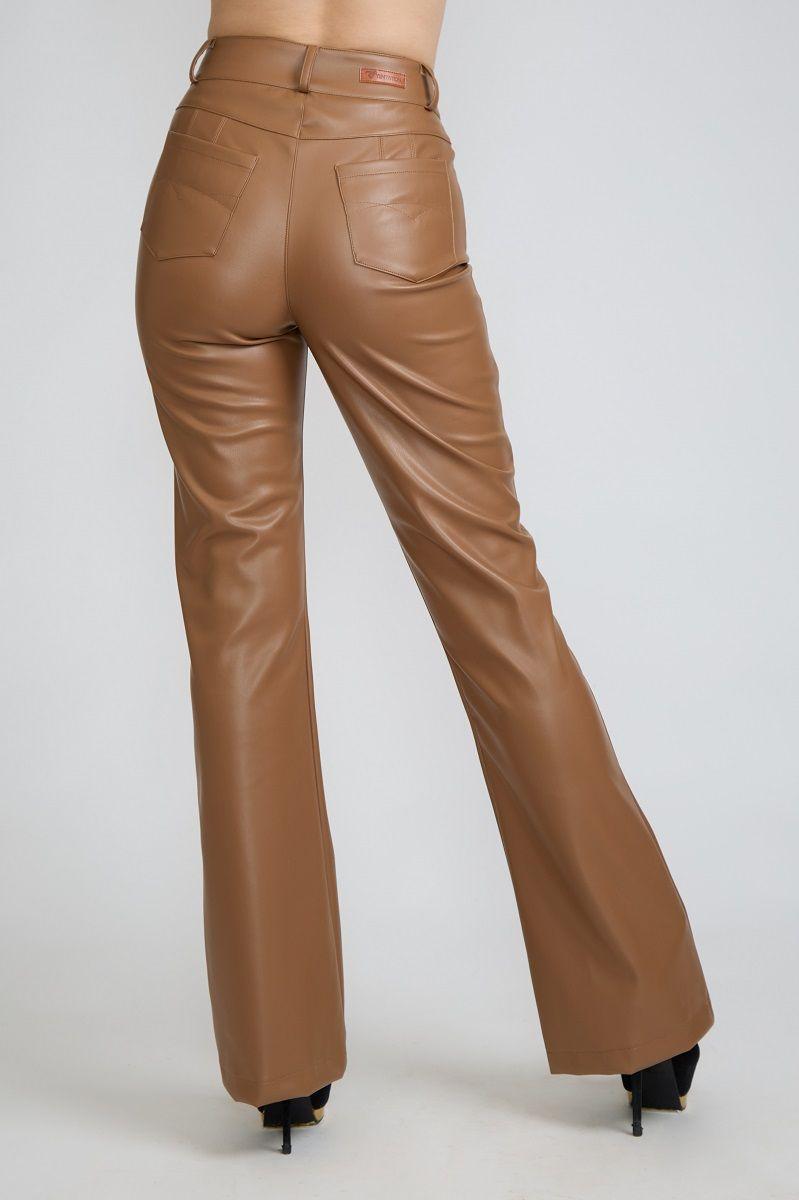 Pantalon P.U. Flare Coffee Tentation-2