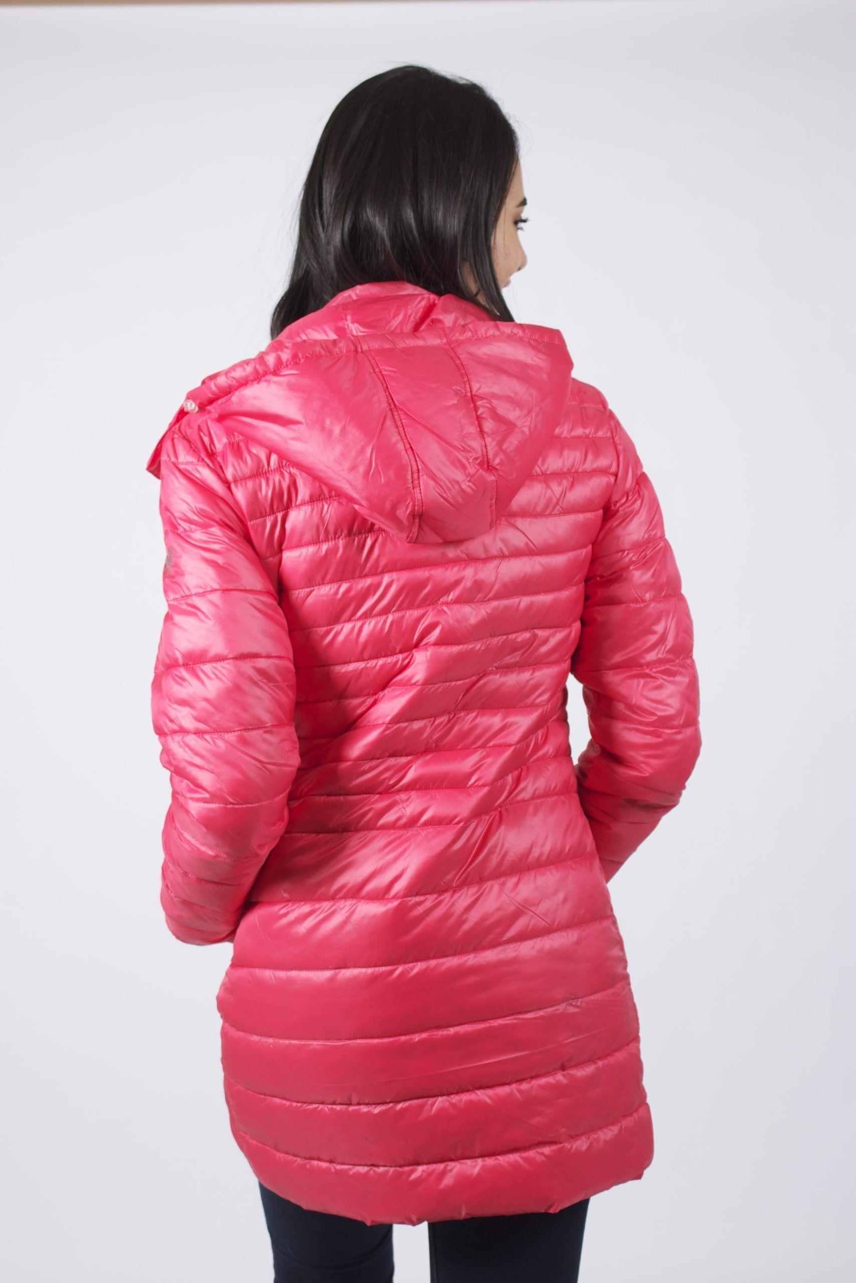 Parka larga coral-2