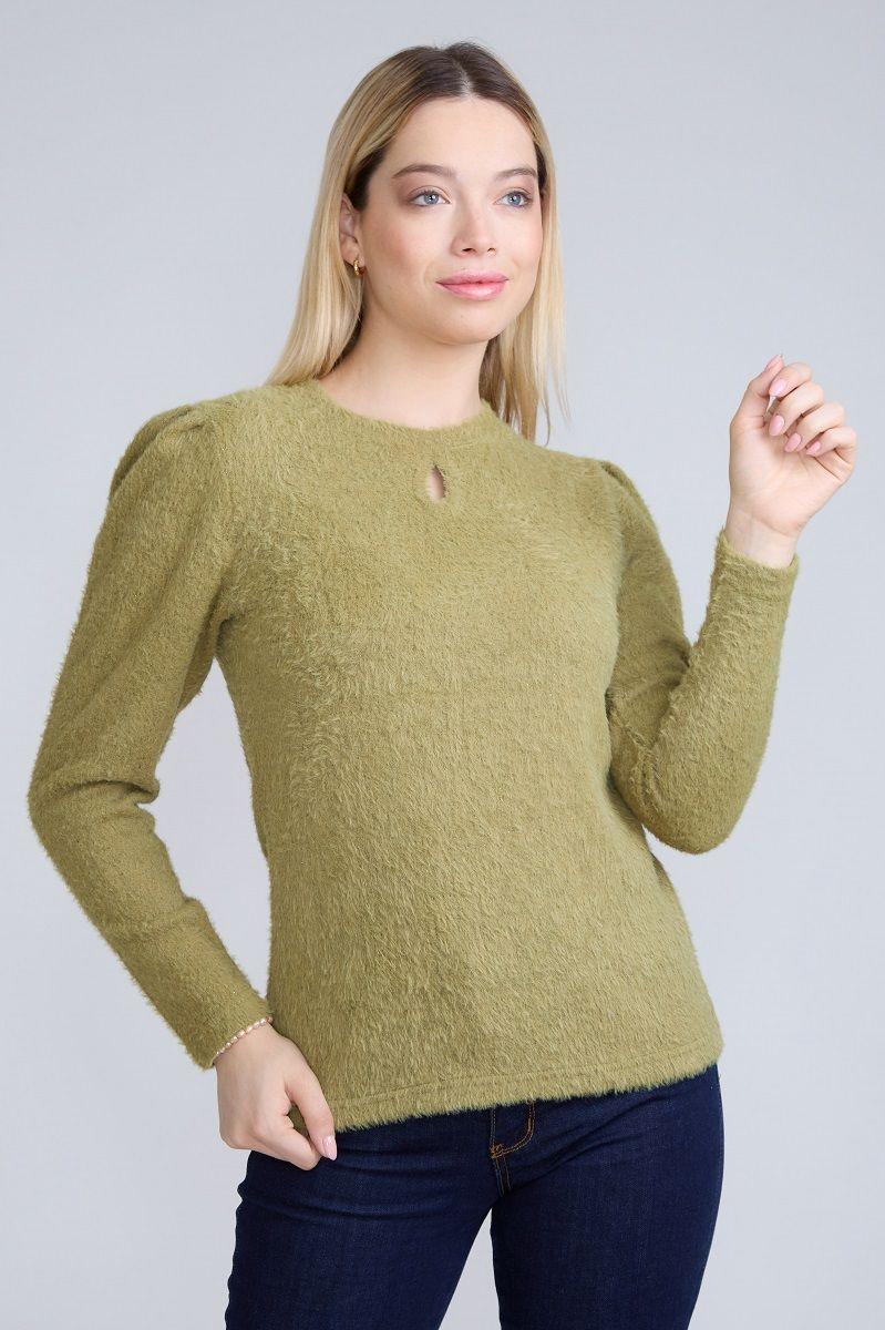 Sweater Angora Lurex Verde Tentation-0