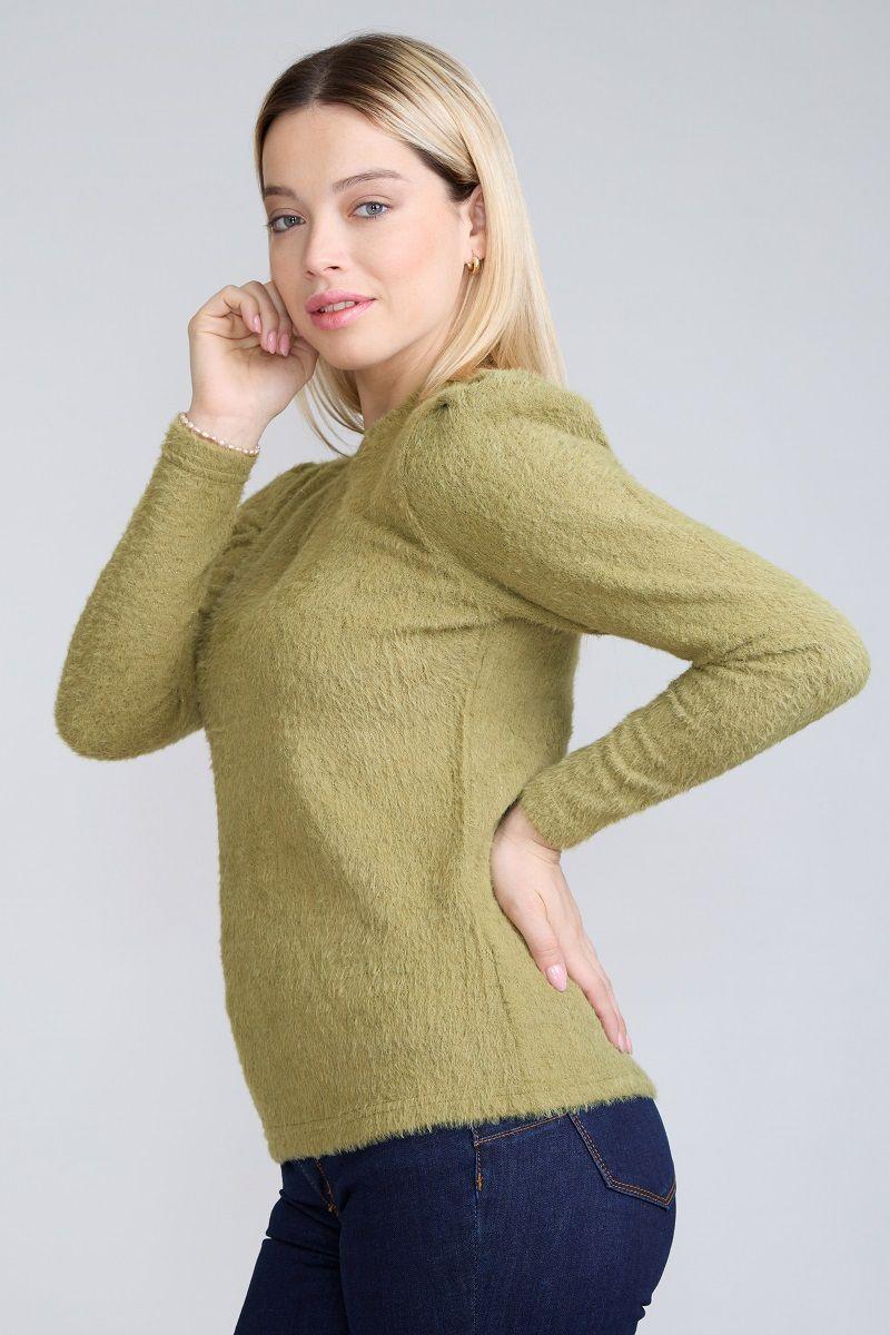Sweater Angora Lurex Verde Tentation-1