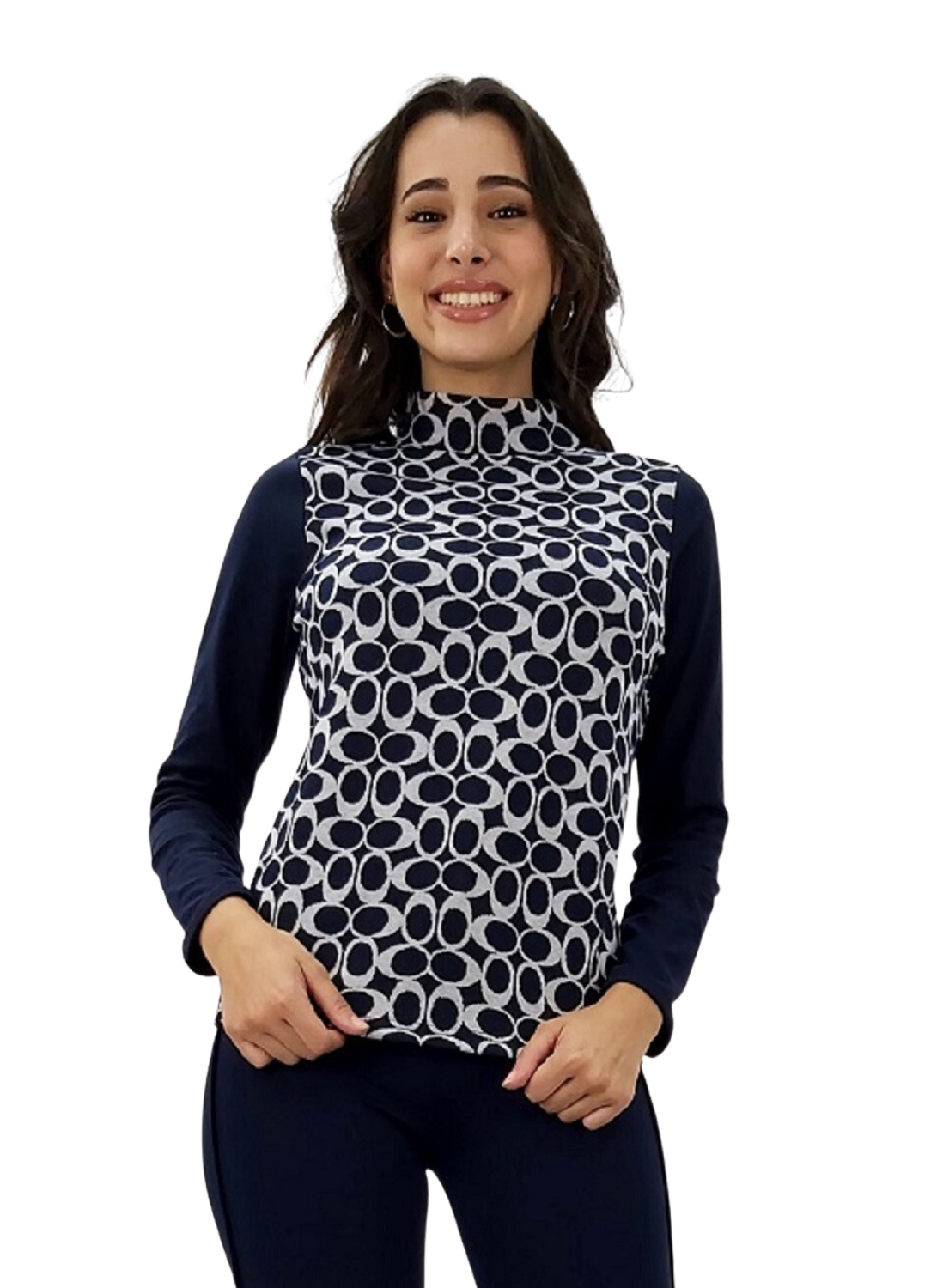 Polera Bicolor Azul-0