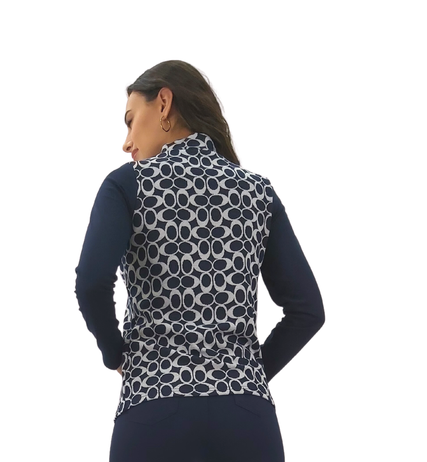 Polera Bicolor Azul-2