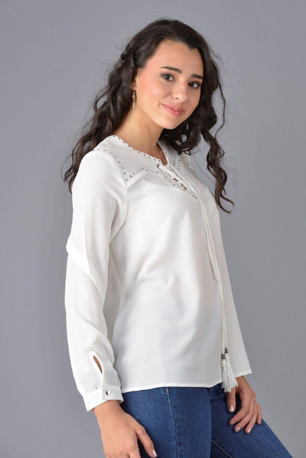 Bluson con tachas blanco-1