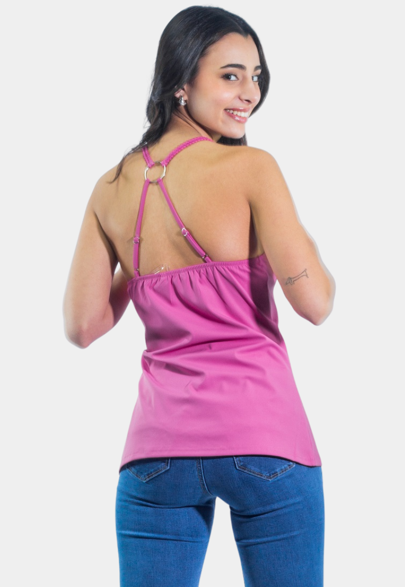 Top Poliamida Tirante Magenta Tentation -2