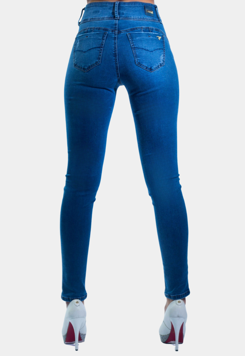 Jeans Pitillo Focalizado Dremel T.A. Push Up  Azul Tentation-3