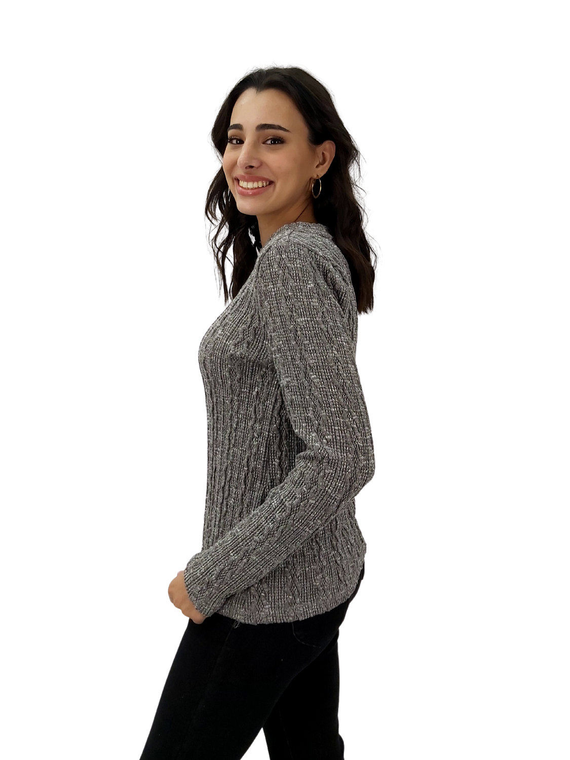 Sweater Texturizado Gris-1