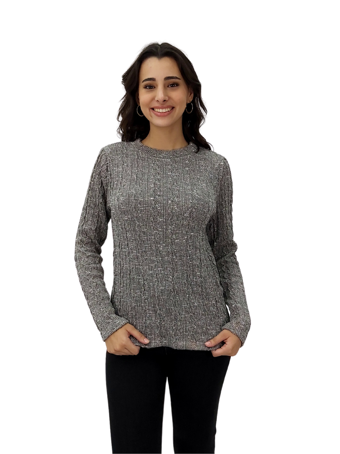 Sweater Texturizado Gris-0