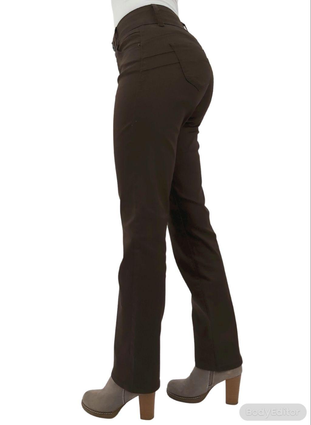 Pantalon Gabardina Recto Café-1