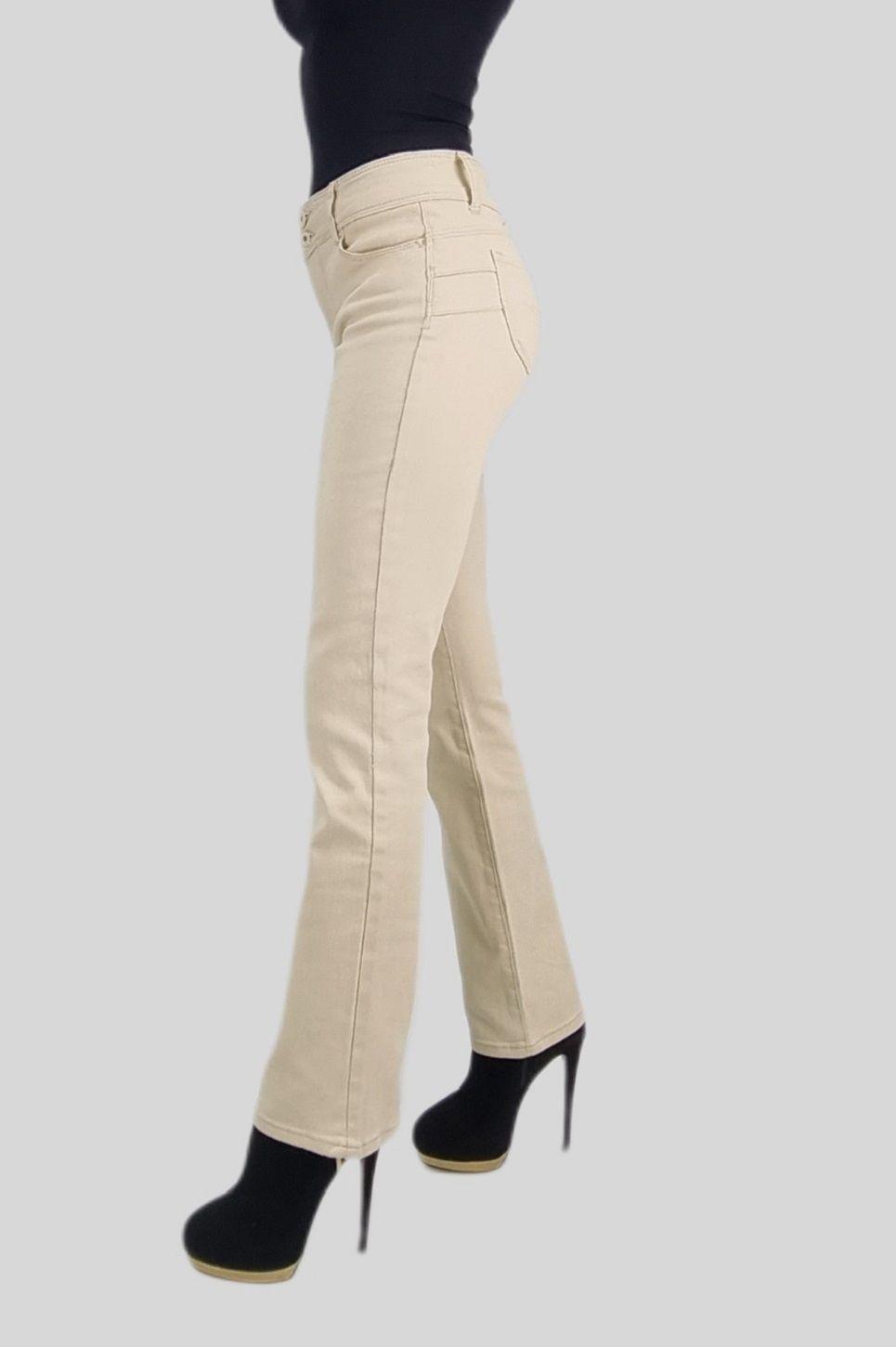 Jeans recto t.alto beige-2