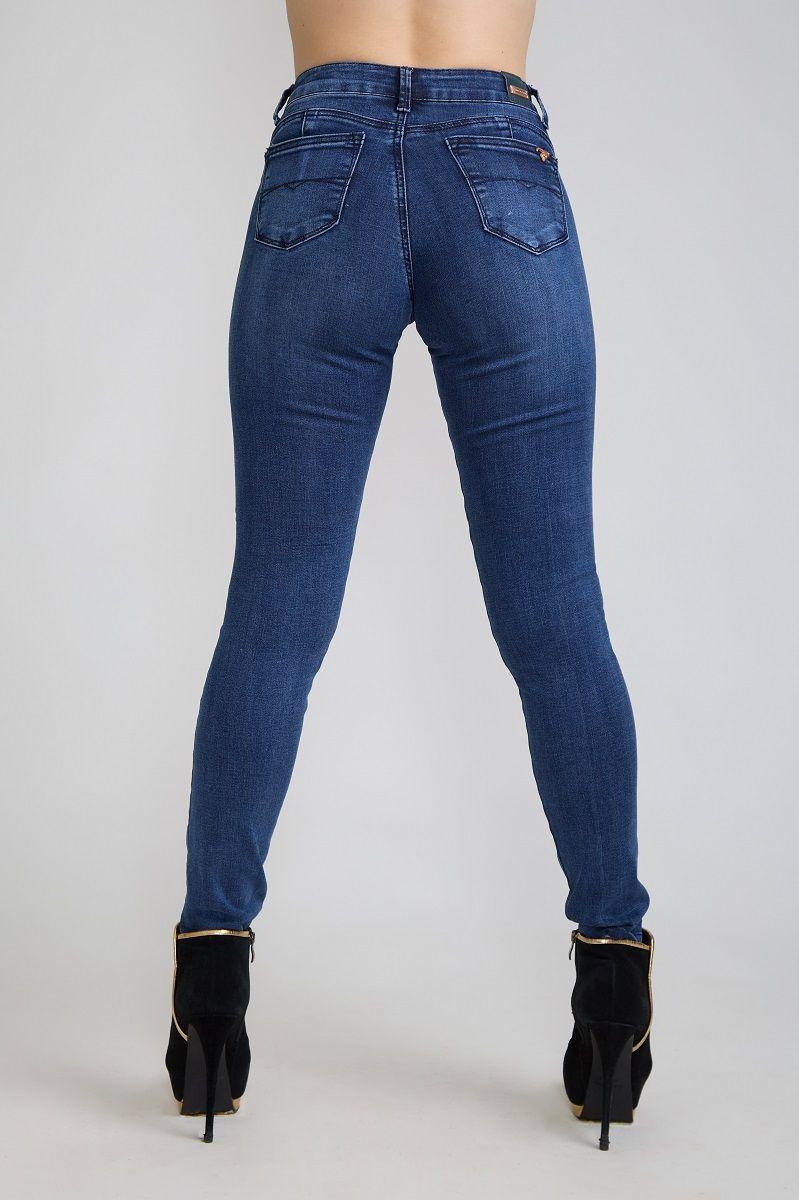 Jeans Pitillo Focalizado Azul Tentation-3