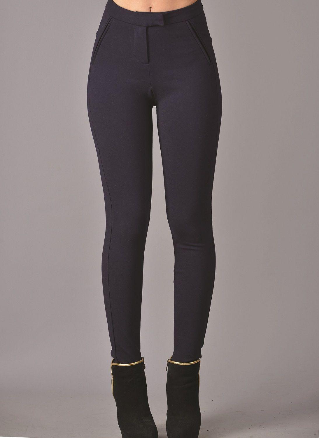 Calza nylon spandex fashion azul-0