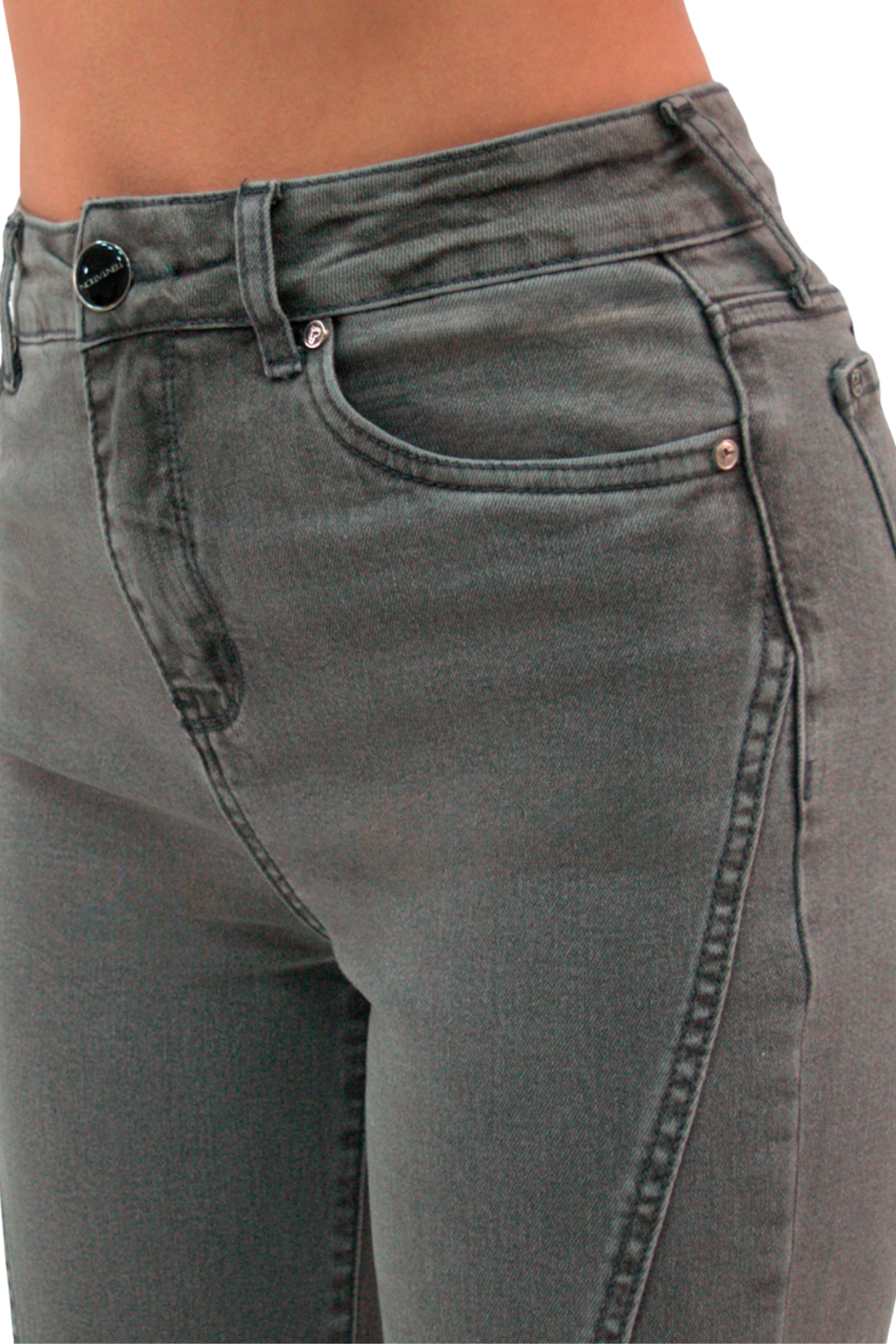 Jeans Recto Gris Elasticado-3