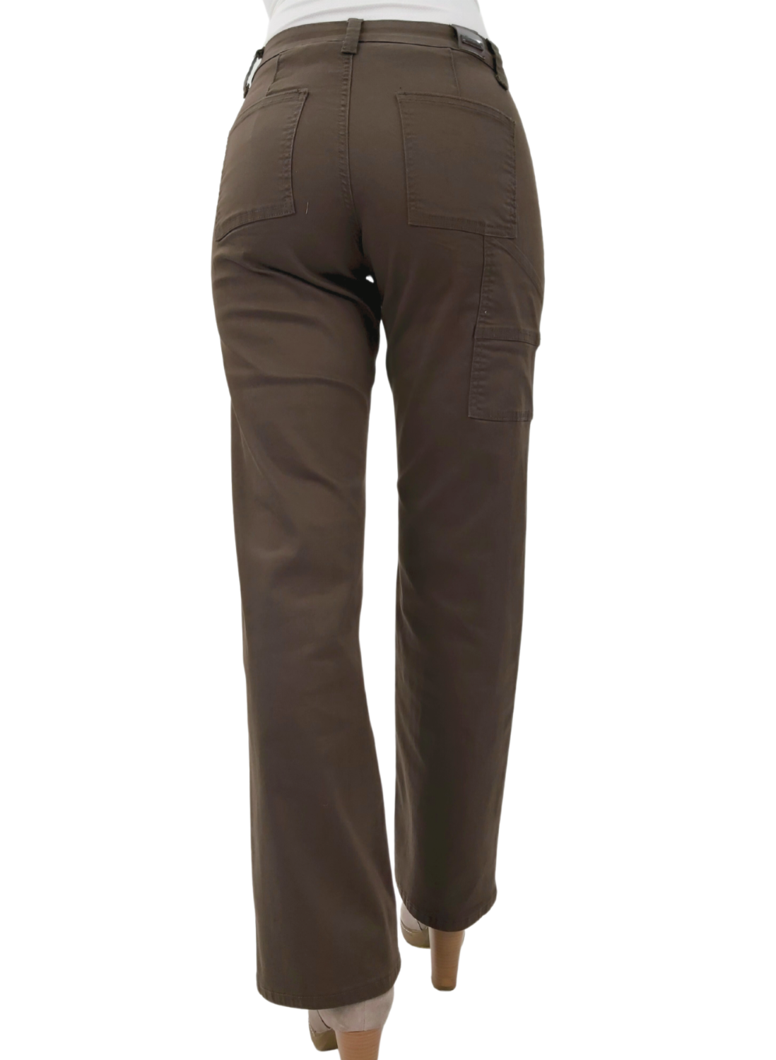 Pantalon Gabardina Cargo Café-1