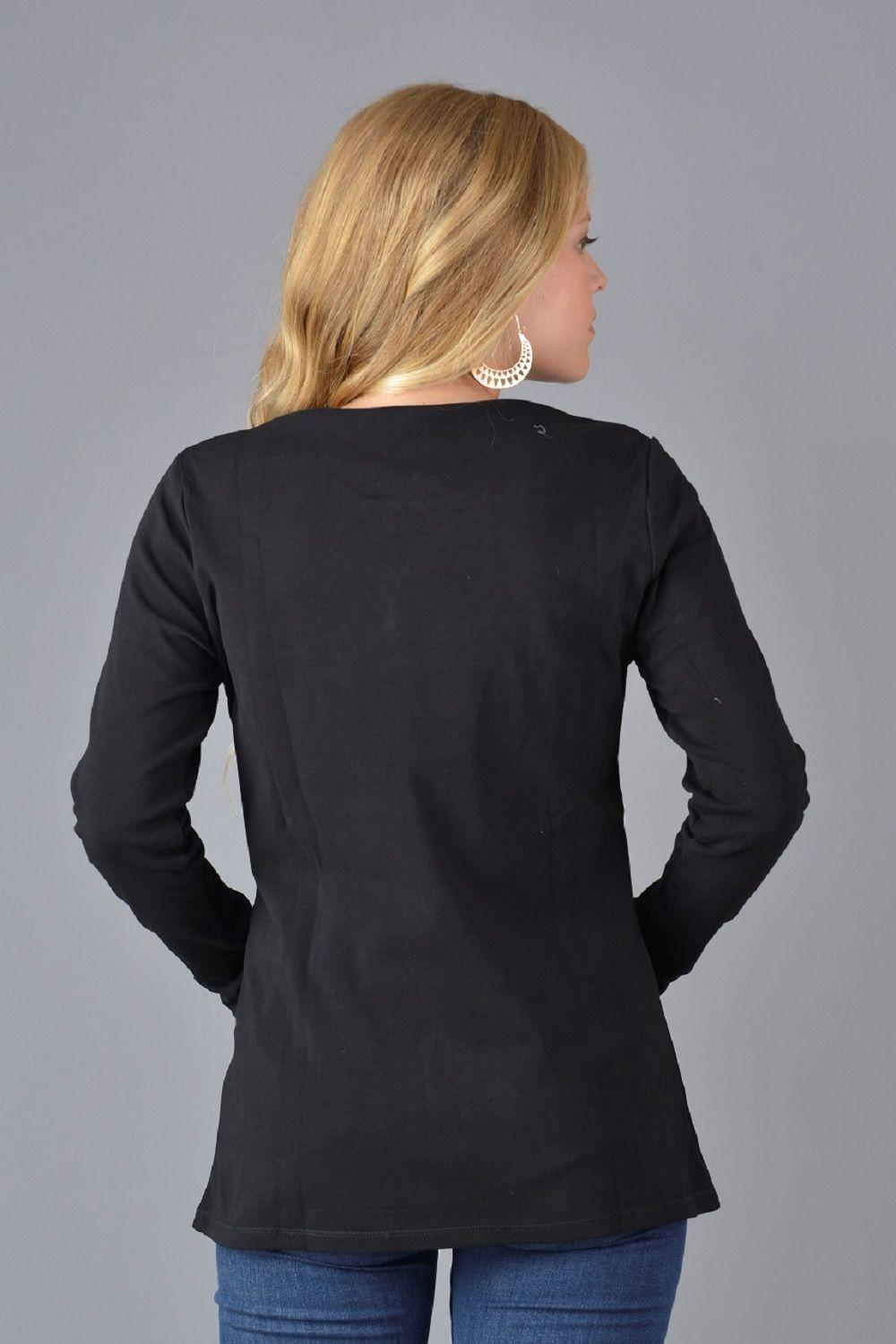 Polera estampada negro-1
