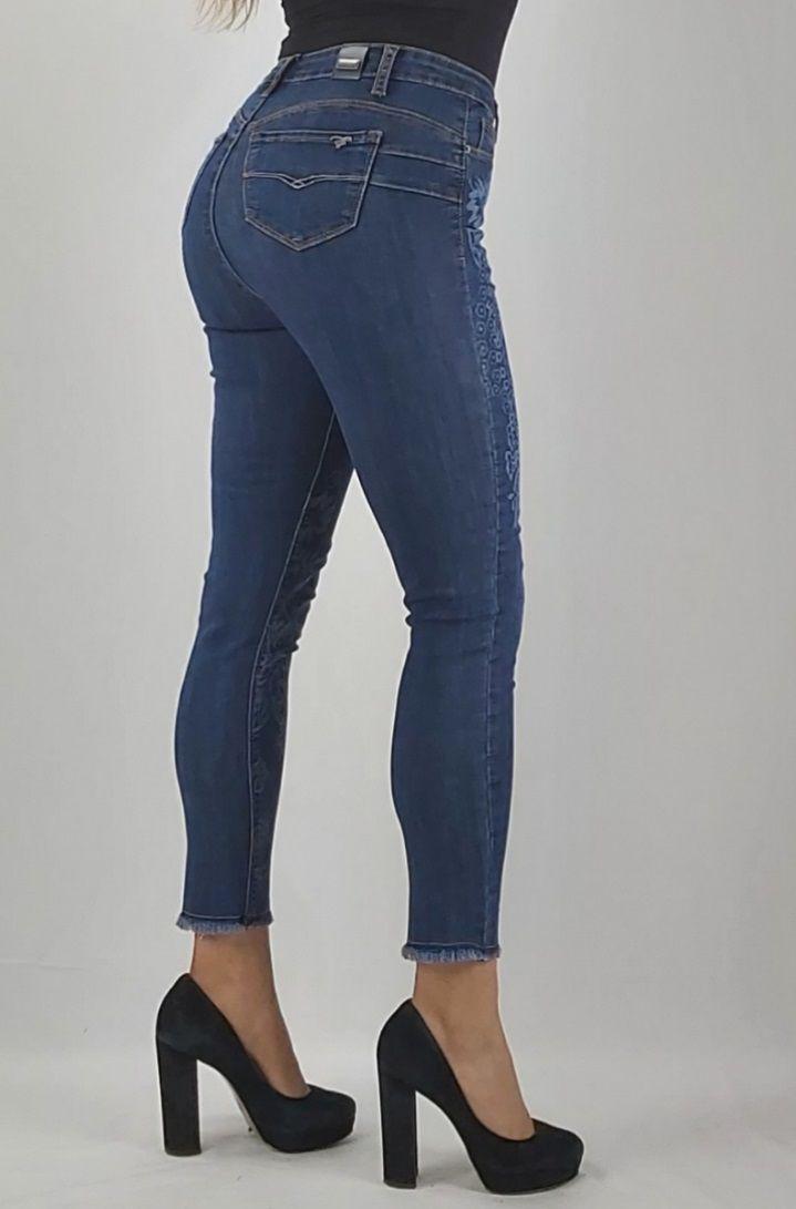 Jeans pitillo printer tiro alto push up-1