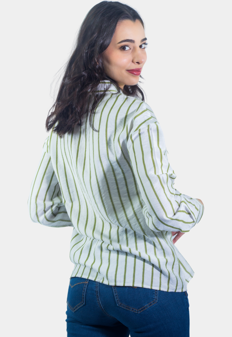 Blusa Rayas Verde Tentation-1