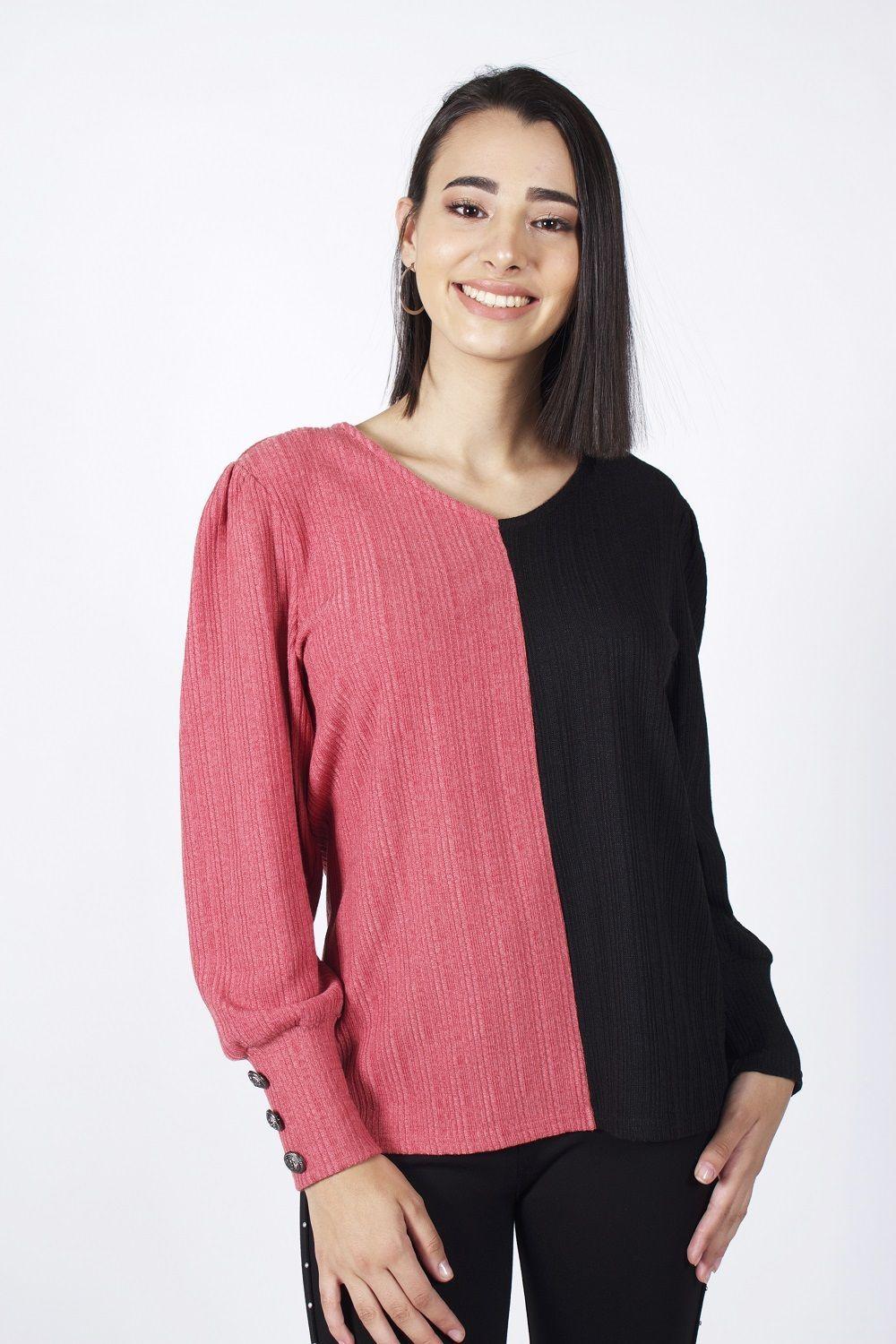 Sweater Bicolor Coral-0