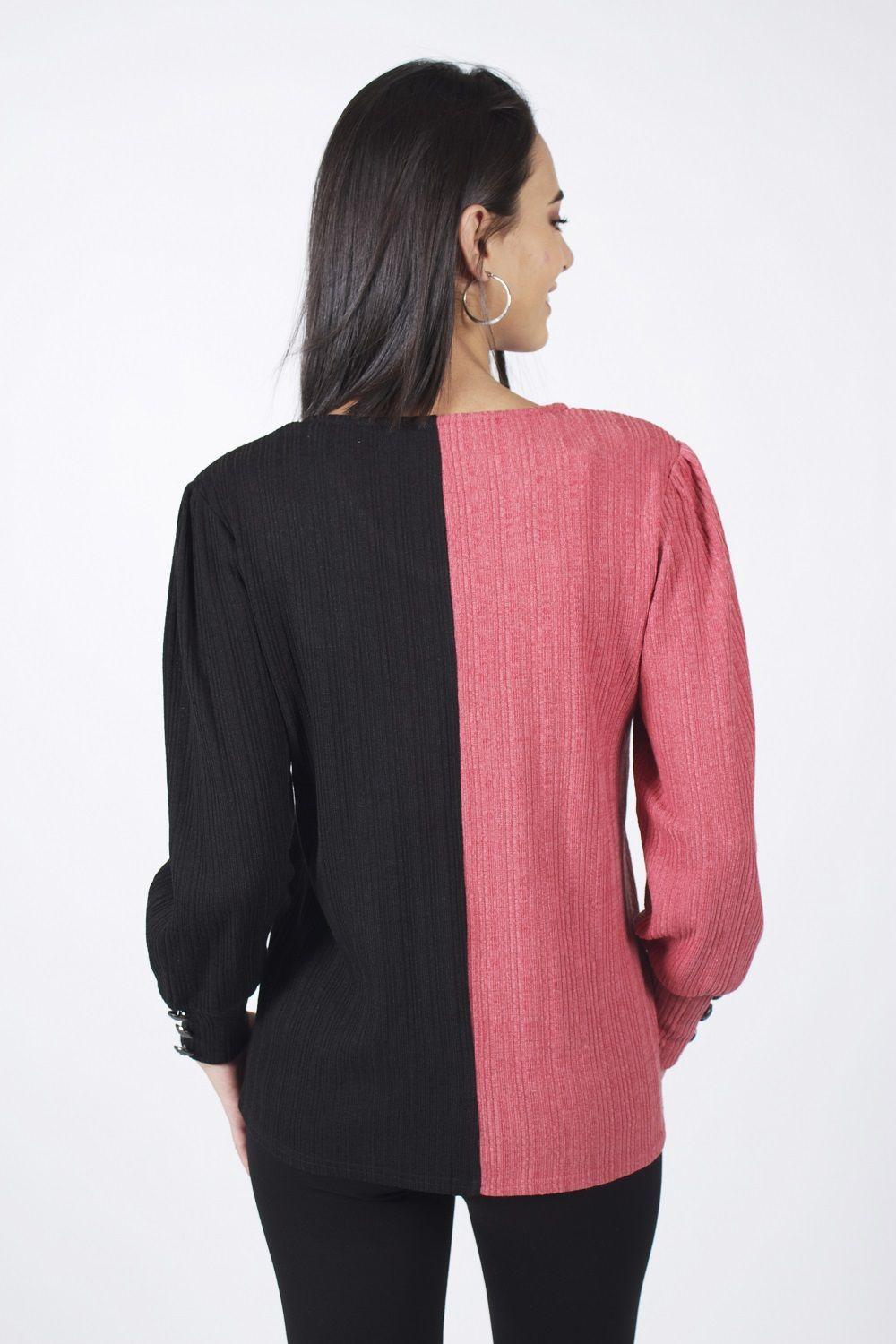 Sweater Bicolor Coral-1