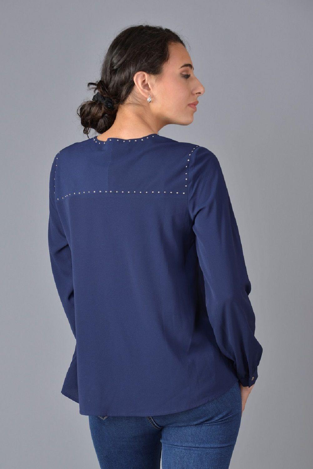 Bluson con tachas azul-2