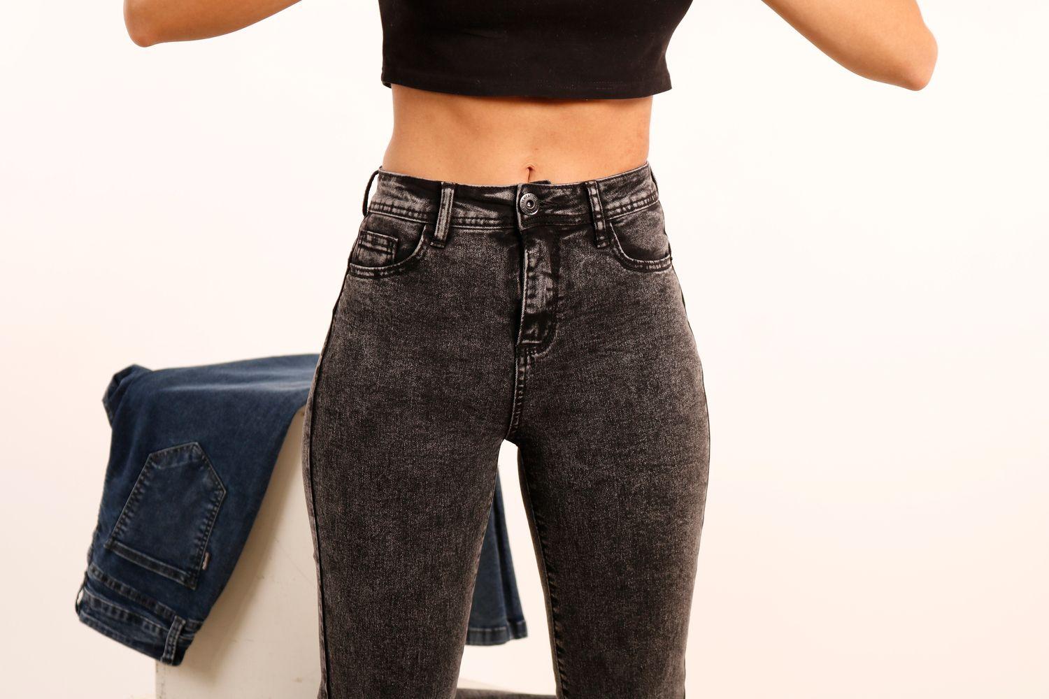 Jeans Flare Gravillado Push Up Black Tentation-3