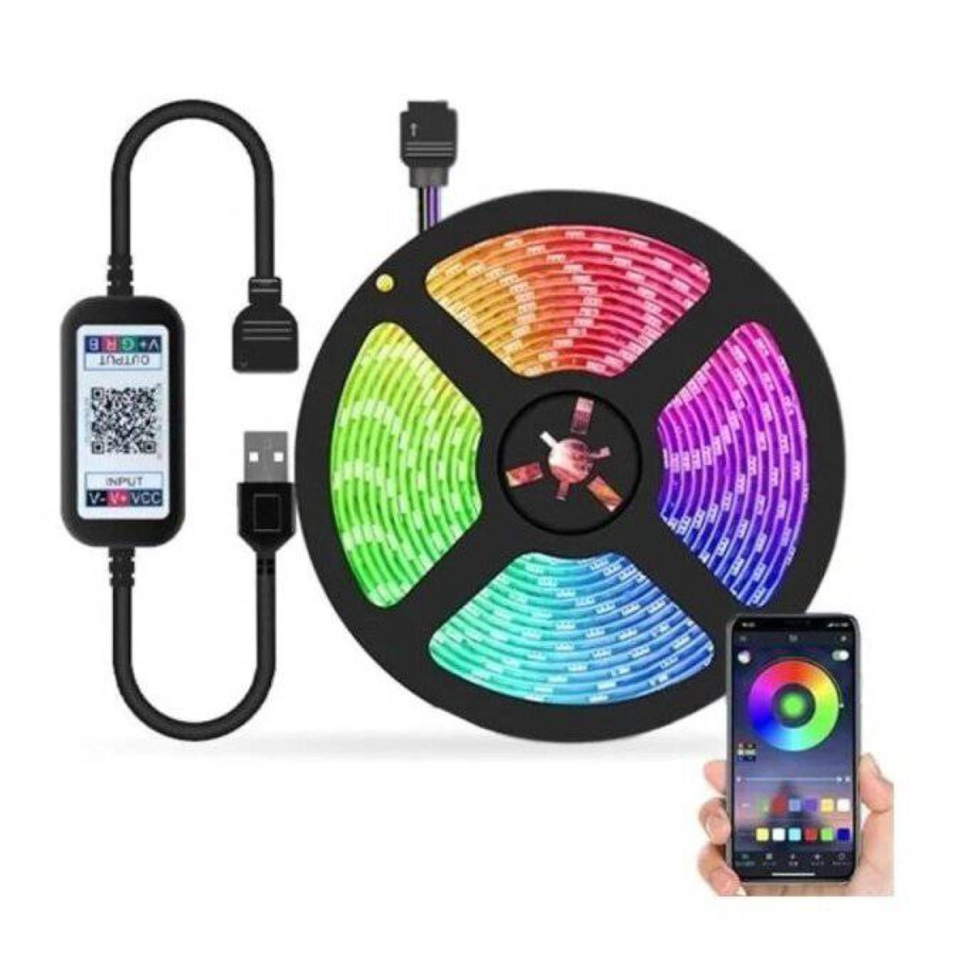 Tira De Luces Led Rgb Bluetooth Control App IOS y Android - 5 Metros-1