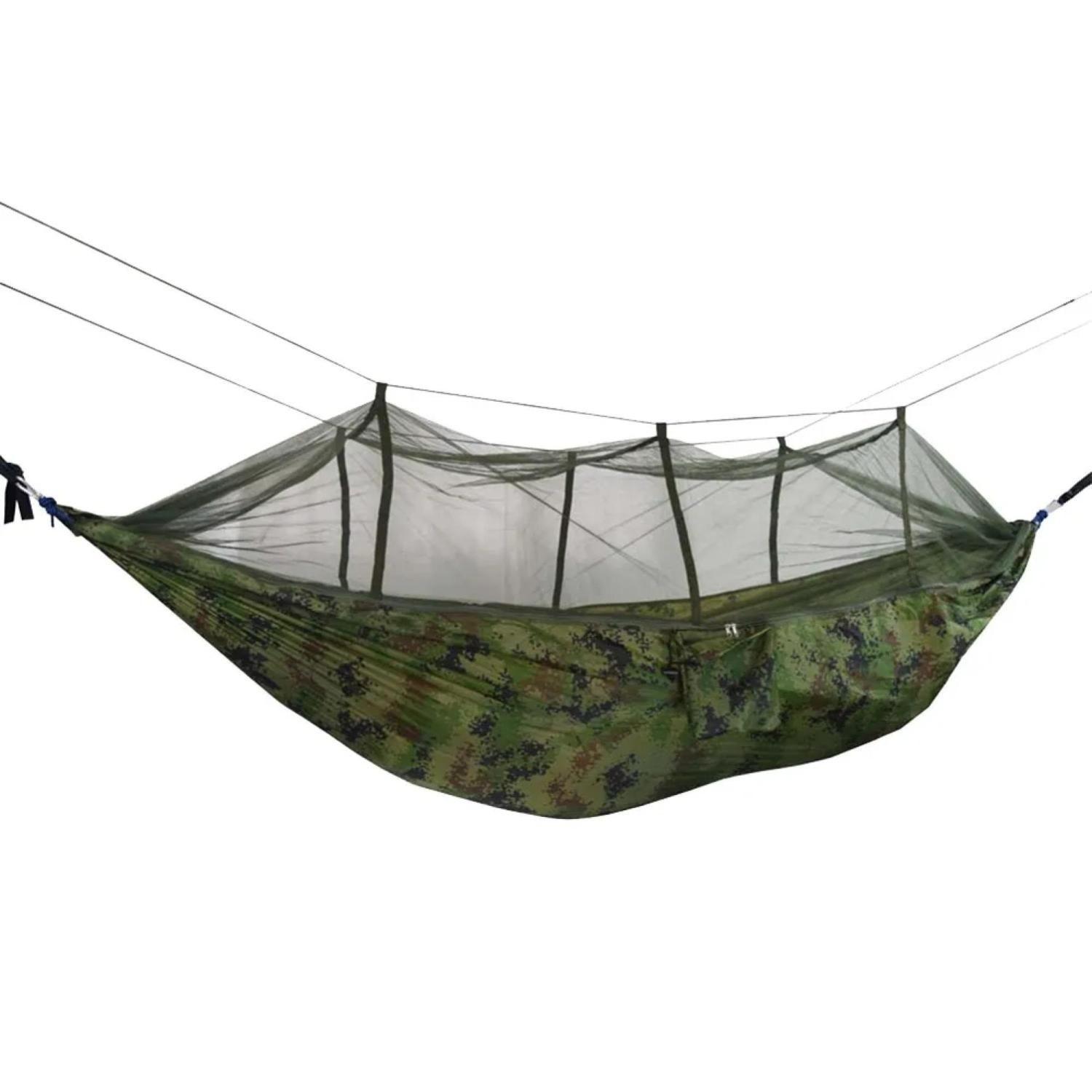 Hamaca Doble Con Protección Anti-Insectos 260cm - Facil de Transportar -0