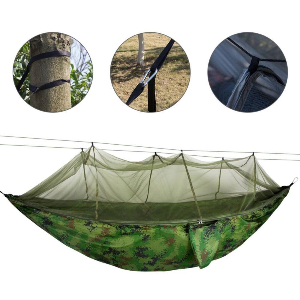 Hamaca Doble Con Protección Anti-Insectos 260cm - Facil de Transportar -2