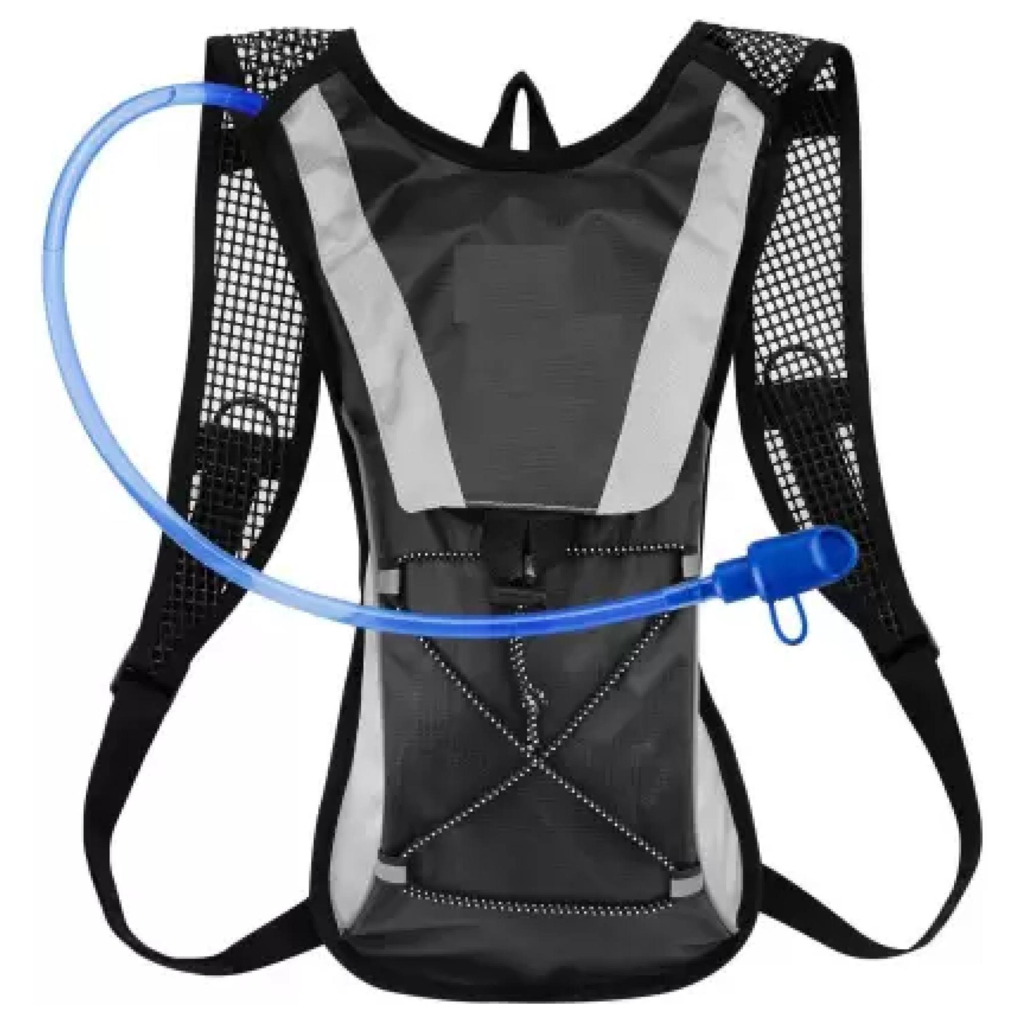 Mochila de Hidratación Deportiva 2Lt - NEGRO GRIS-0