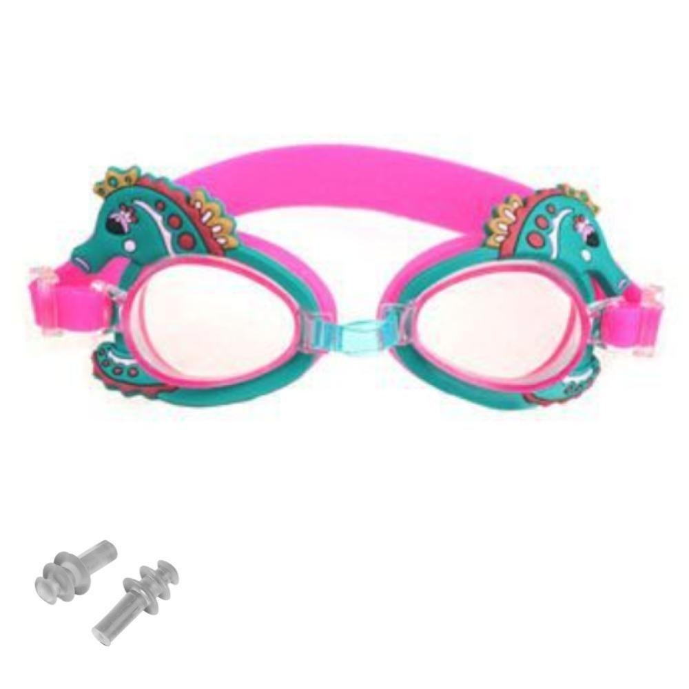 Lentes De Natacion Para Niños Con Tapones de Oido - Caballito de Mar-0