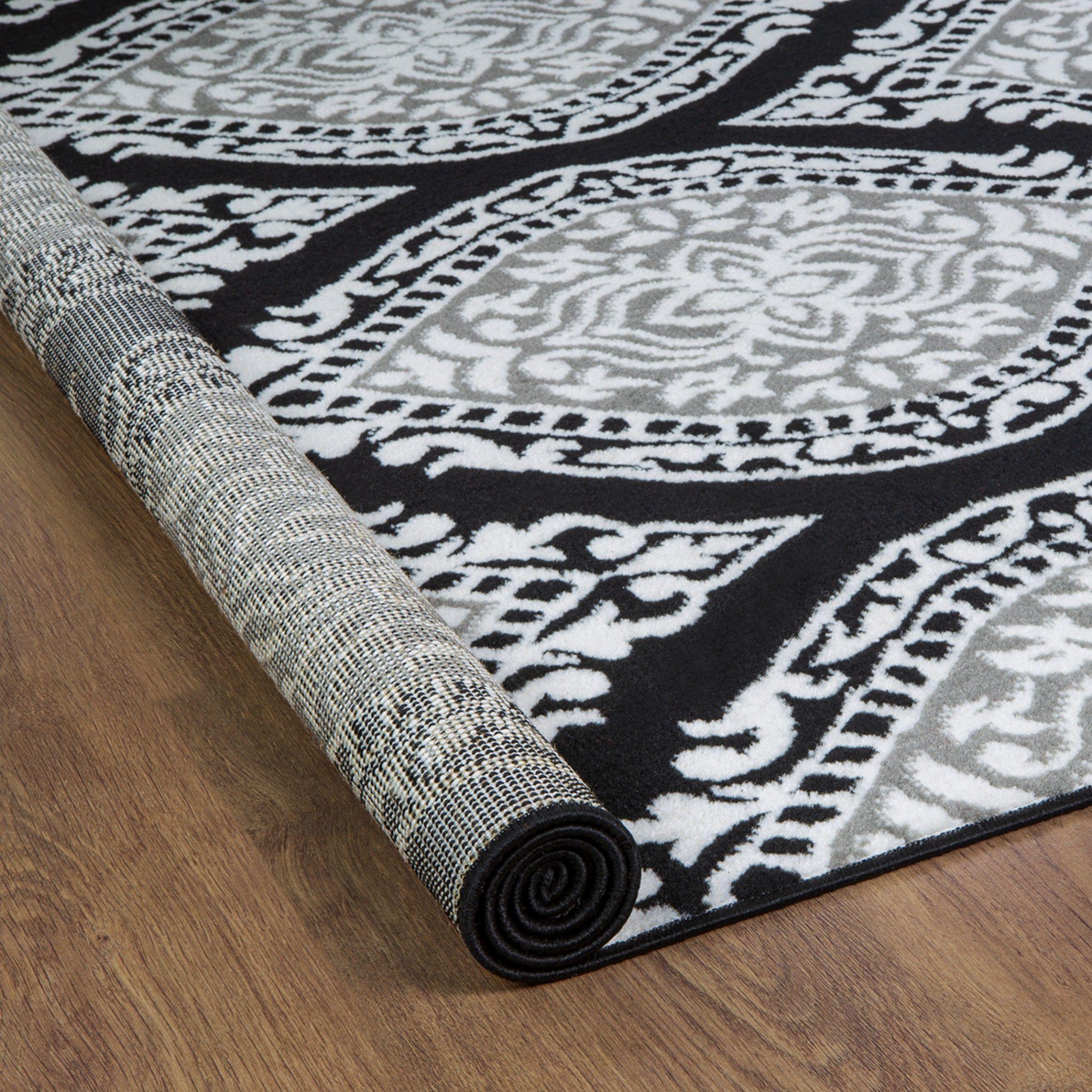 Alfombra Kashan King 512 Negra 153 x 213 cm-4