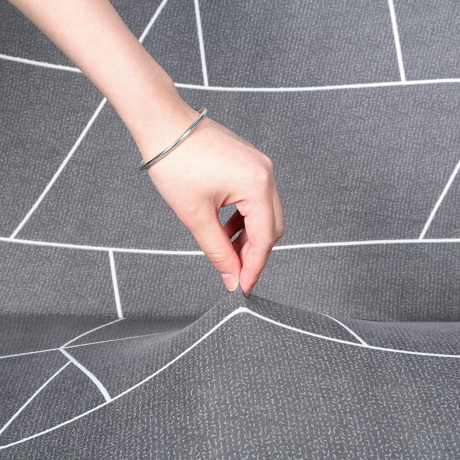 Funda Para Sofa Forma en L  Gris Lineas-6