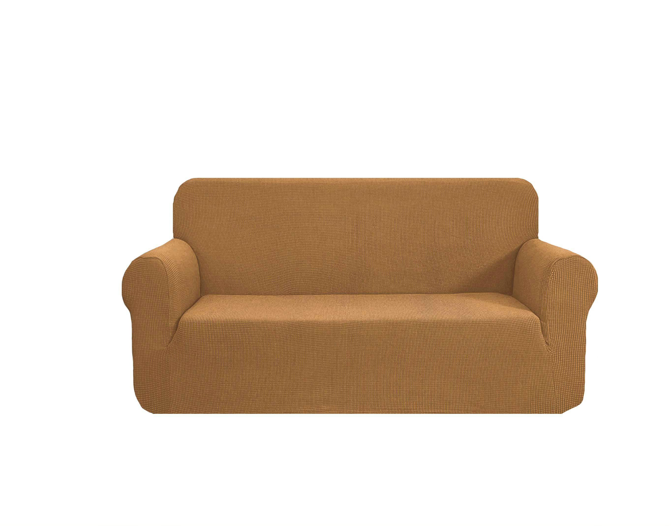 Funda para sofá 2 cuerpos café 85 x 135 cm-0