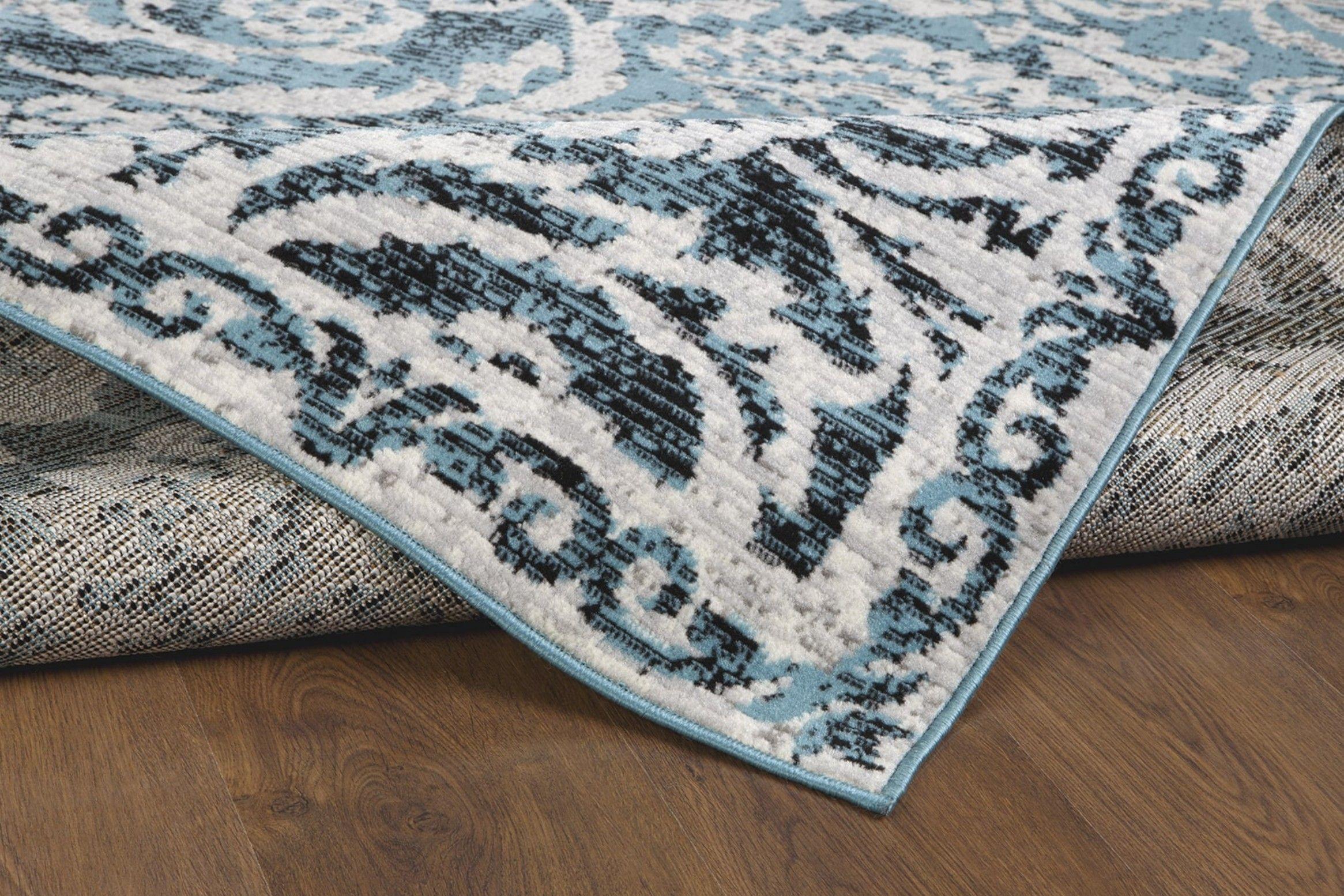 Bajada de Cama Kashan King Azul 60 x 90 cm-2