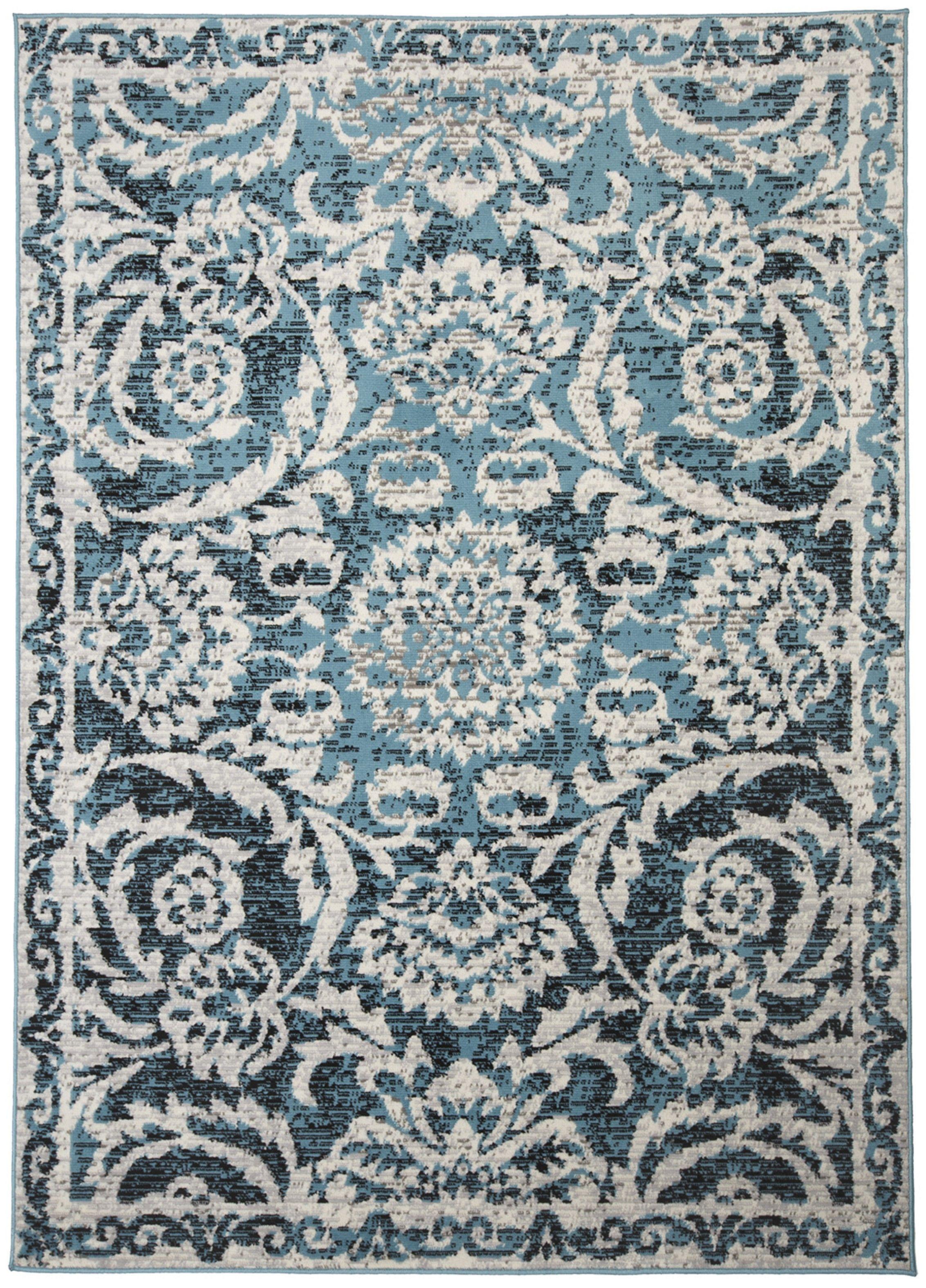 Alfombra Kashan King 506 Azul 153 x 213 cm-0