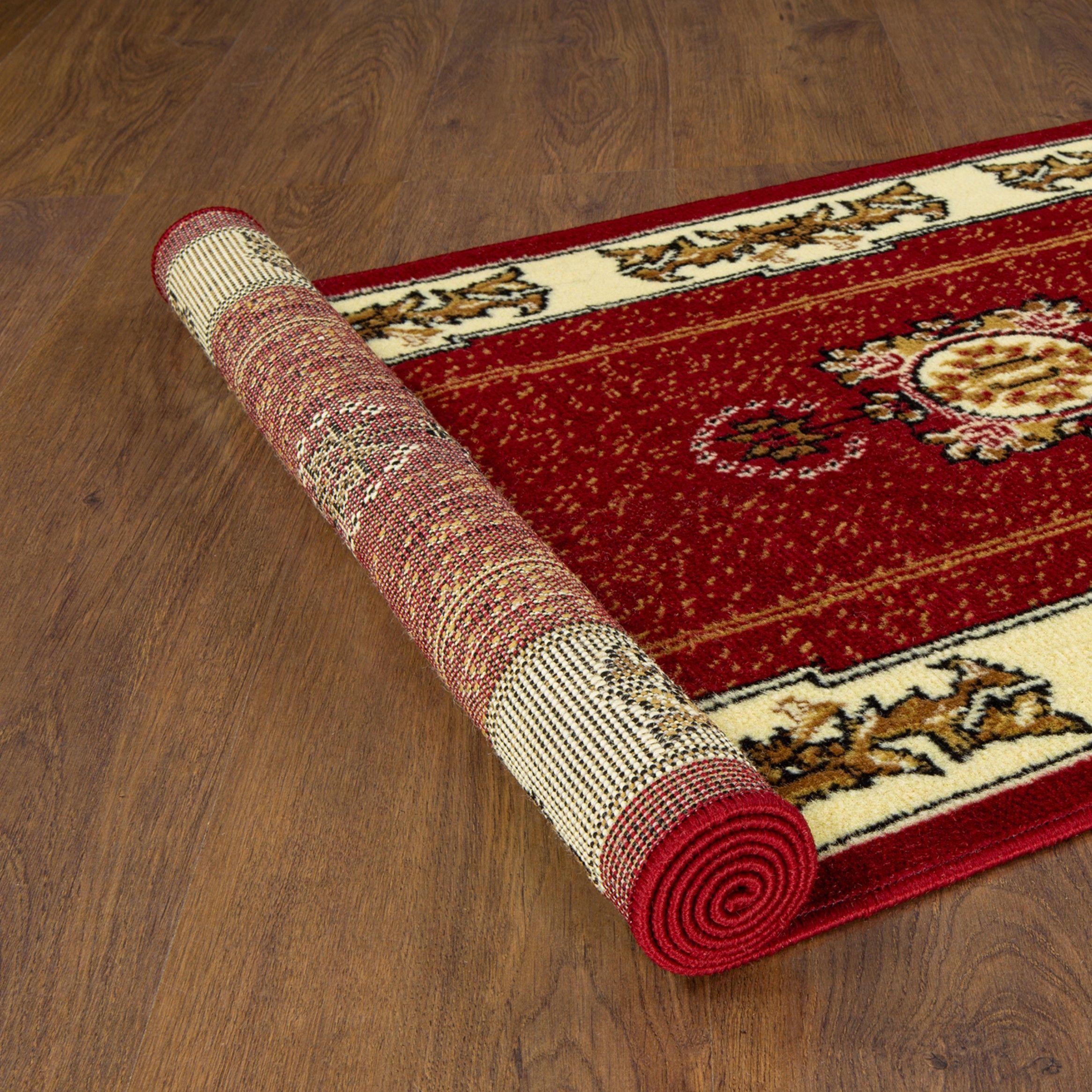 Alfombra Pasillo Kashan King 4670 Roja 61 x 213 cm-4