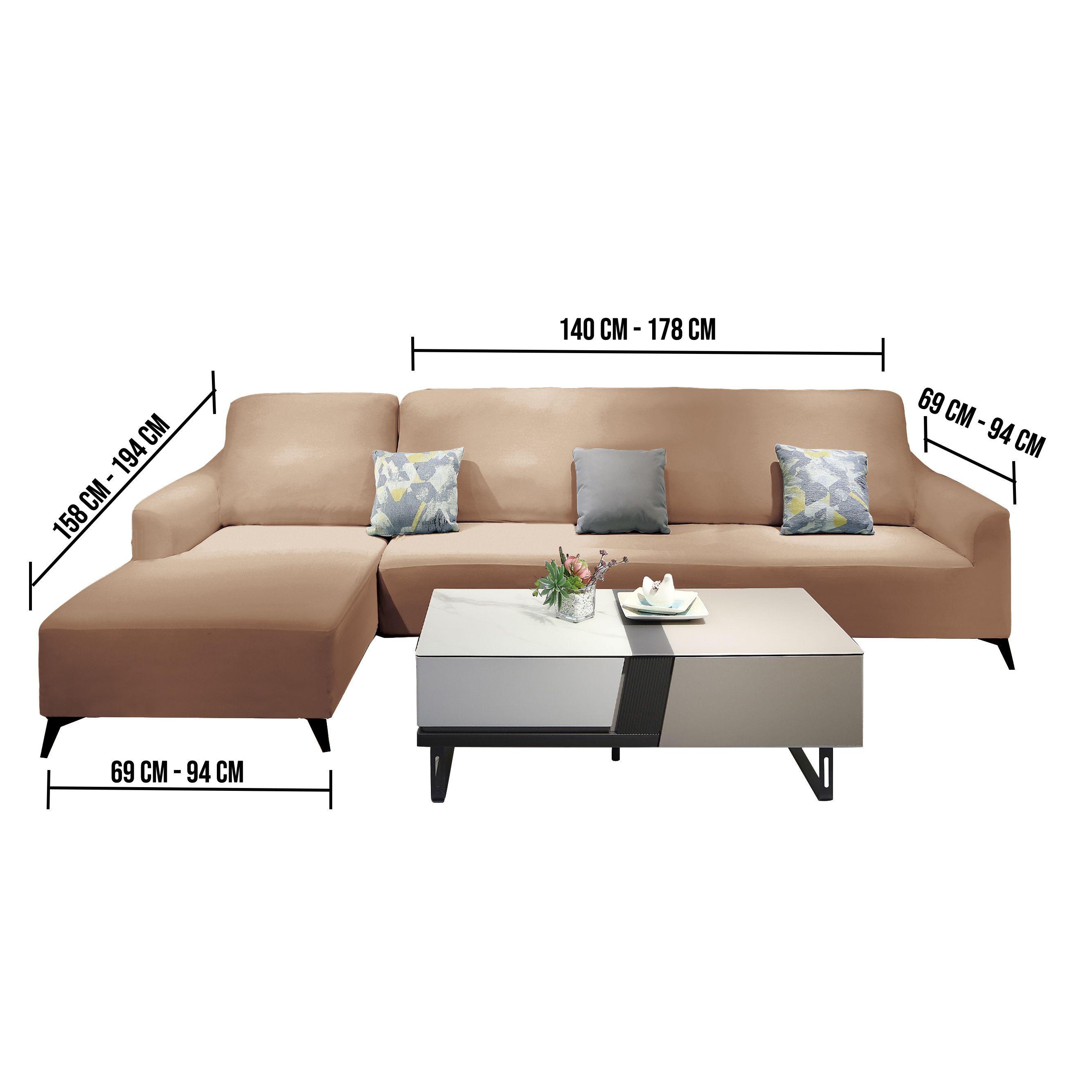 Funda Para Sofa Forma en L Café -1