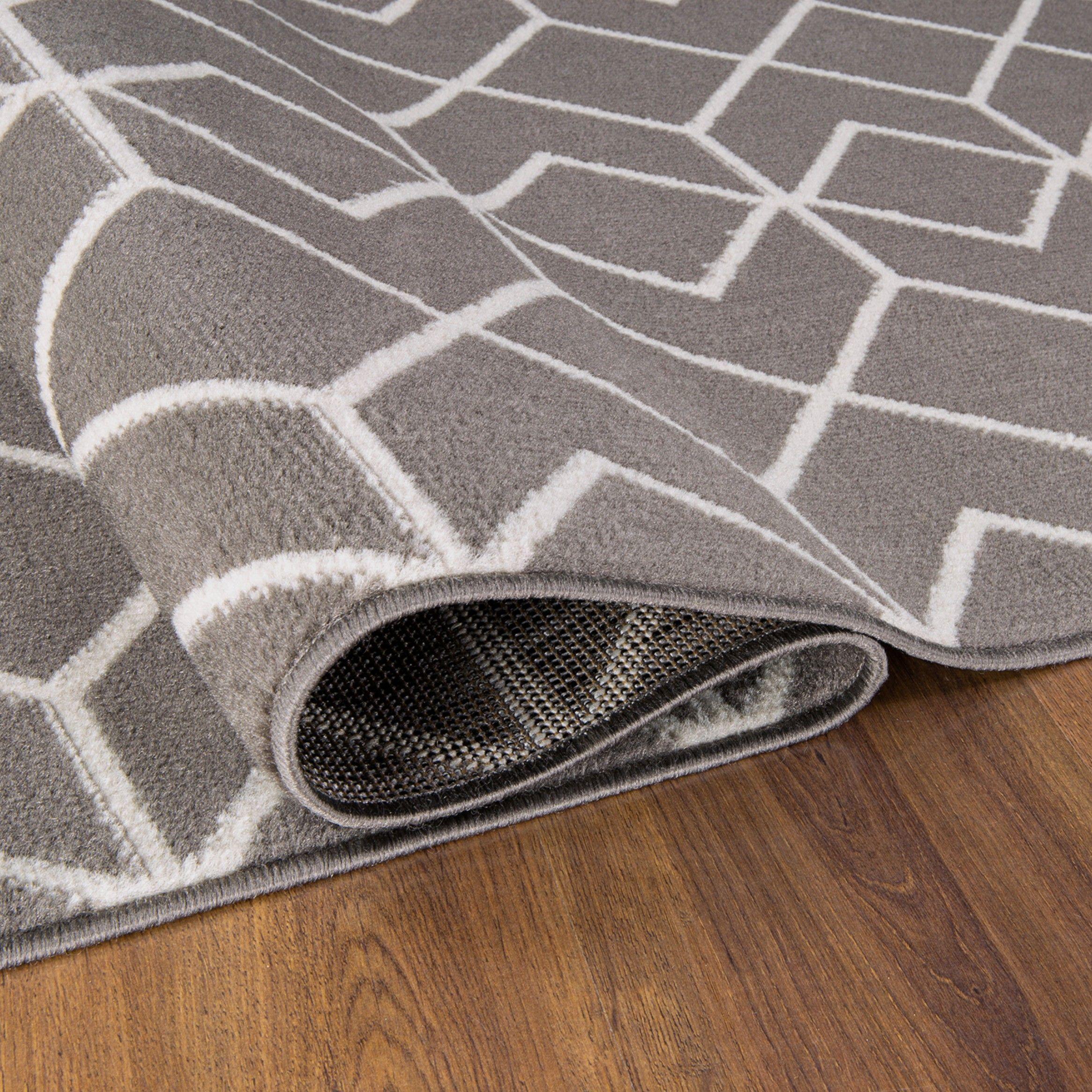 Alfombra Pasillo Kashan King 507 Gris 61 x 213 cm-2